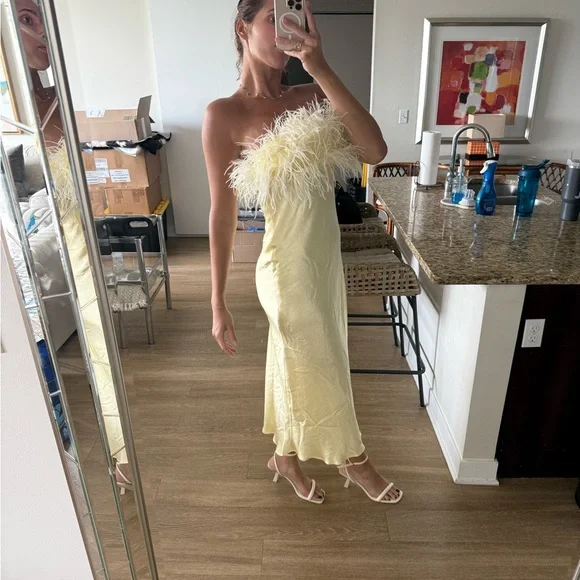 ZARA YELLOW DRESS - Picture 5 of 6